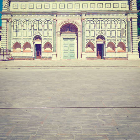 Church Santa Maria Novella in Florence, Italyの写真素材