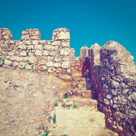 Staircase of the Castle in the Portugal City of Sintra, Instagram Effectの写真素材