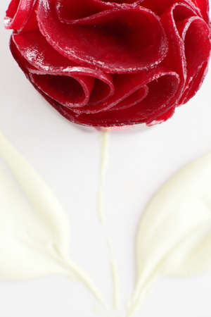 fresh and tasty salad on white backgroundの写真素材