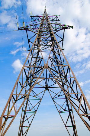 High-voltage towerの写真素材