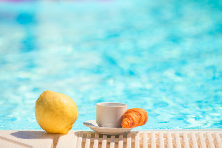 Delicious breakfast by the outdoor pool