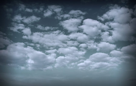 blue sky background with tiny clouds