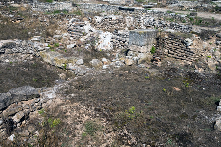 Ancient ruins in Dion, Greece.