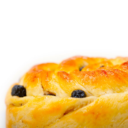 fresh home baked blueberry bread cake dessert over white wood table