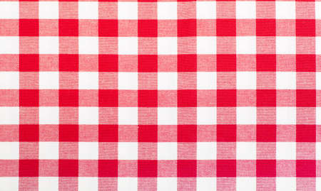 Red and white tableclothの写真素材