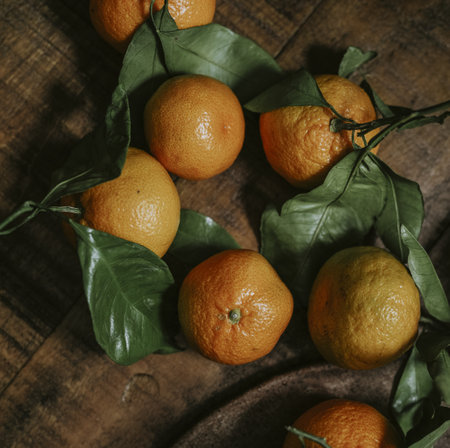 Fresh and ripe rangpur fruitの素材