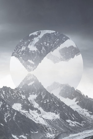 Rocky Chamonix Alps in Franceの素材