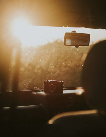 Summer road trip to the countrysideの素材