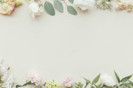 Blank fresh flower pattern backgroundの素材