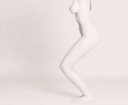 woman's body doing exerciseの写真素材
