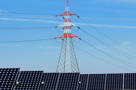 pylon and solar panel