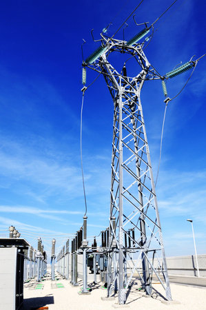 pylon in a solar station
