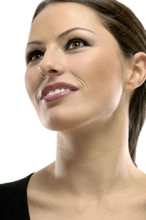 portrait of a young latin woman smilingの写真素材