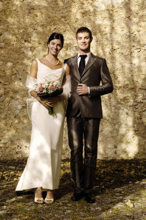 Couple getting marriedの写真素材