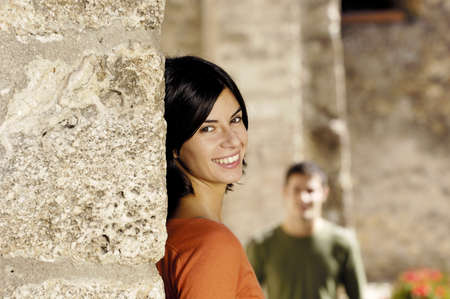 smiling latin womanの写真素材