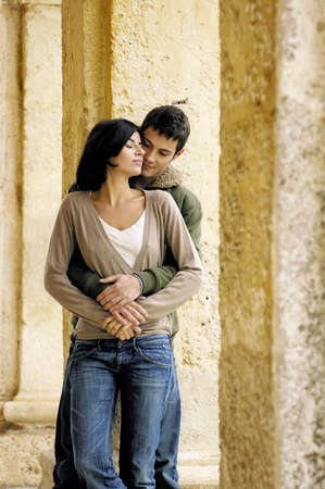 couple embracedの写真素材