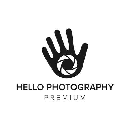 hello photography icon vector templateのイラスト素材