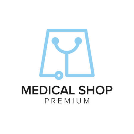 medical shop logo icon vector templateのイラスト素材
