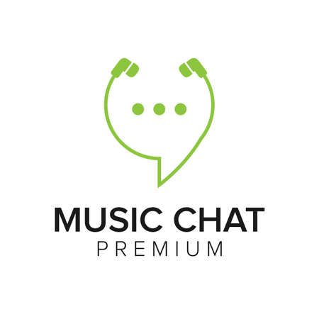 Music Talk Logo Icon Vector Templateのイラスト素材