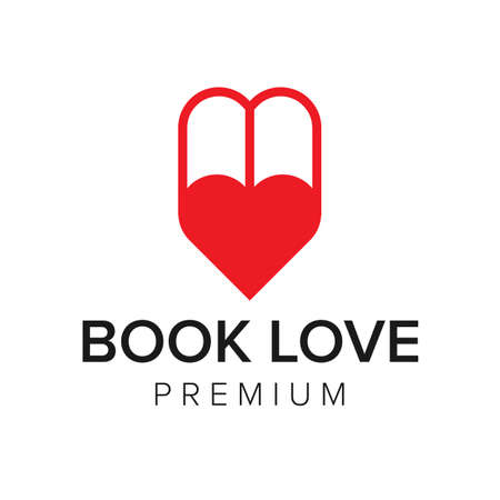 book love  icon vector templateのイラスト素材
