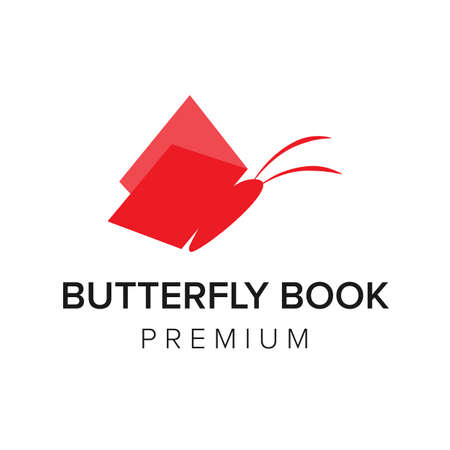 butterfly book icon vector templateのイラスト素材