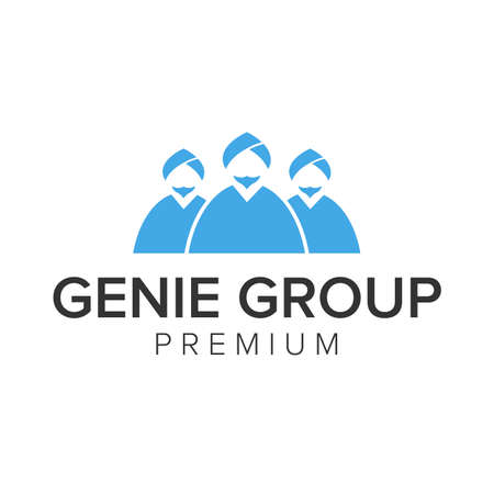 genie group icon vector templateのイラスト素材