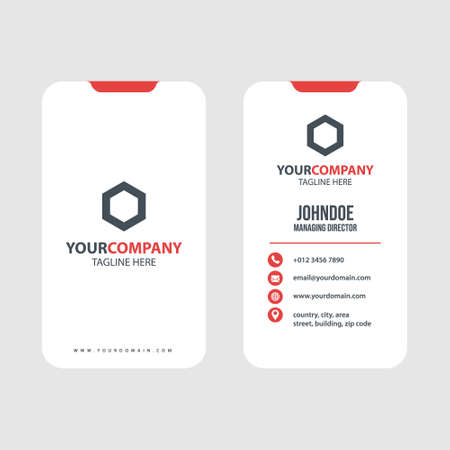 Simple modern business card template collection Premium Vectorのイラスト素材