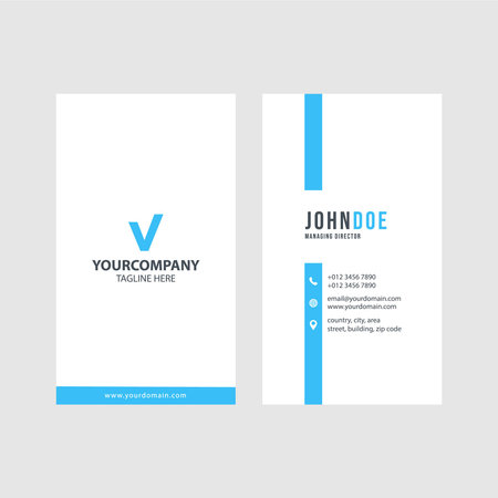 Simple modern business card template collection Premium Vectorのイラスト素材