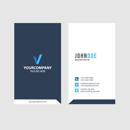 Simple modern business card template collection Premium Vectorのイラスト素材
