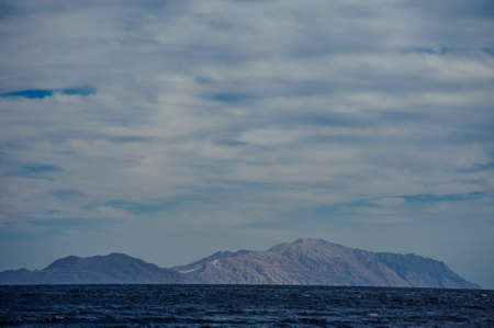 mountain turquoise sea background view tropicalの写真素材