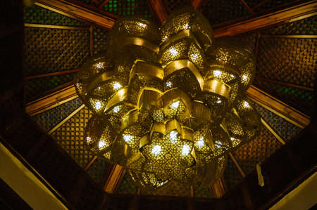 egypt ceiling islamic antique mosaic wood decoration ancientのeditorial素材