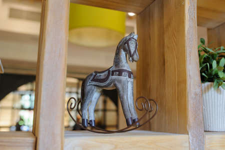 designe interior in restaurant metal horseの写真素材