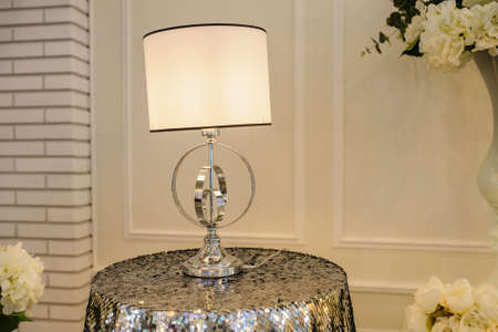 Close up gold art retro antique ceiling lightの写真素材