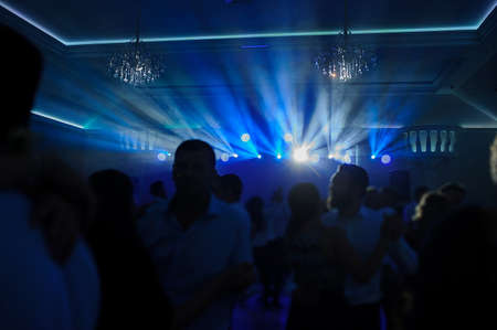 People dancing on the discoの写真素材