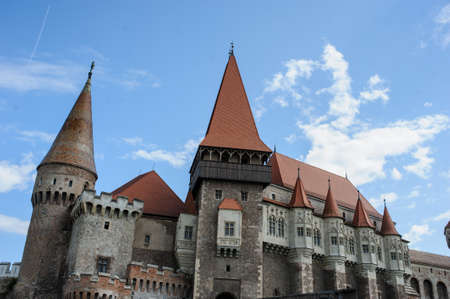 Old medival castle (Corvin's Castle in Hunedoara, Romania)のeditorial素材