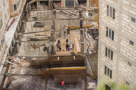 the site of the interior yard of a buildingの写真素材