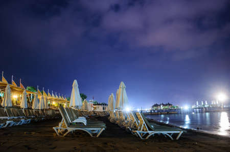 beach   at nightの写真素材