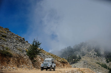 Off Road car trip in mountains