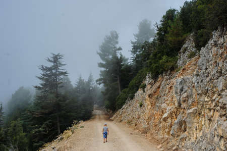 walking on the mountainsの写真素材