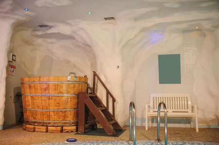 the interior of the aquazone in a spa salon: a janapese tubeの写真素材