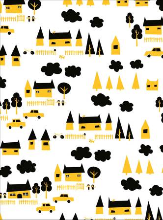 Cute Graphic house graphic illusのイラスト素材
