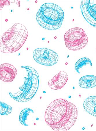 Mechanic Line graphicのイラスト素材