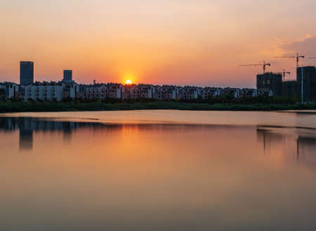 Lakeside sceneryの写真素材