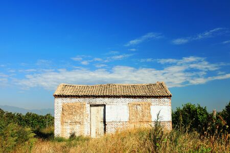 House in the fieldのeditorial素材