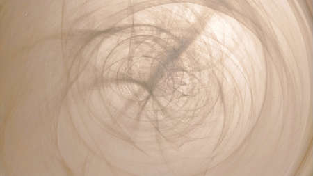 Abstract futuristic mysterious background similar to a veil, cobwebs or tangled blood vessels of the human body. Beige defocused image. Frosted glass with streaks and rounded backlit stripes.の写真素材