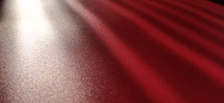 blurred striped red background. Play of light and shadow. Light rays. Divine or heavenly radiance from above. Simulate lighting something from above with spotlights. Copy spaceの写真素材