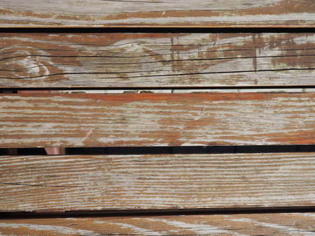 old wooden background with horizontal boards.の写真素材