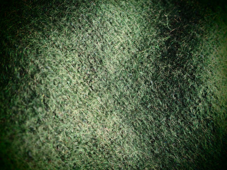 Knitted wool background. Warm winter clothes tied from green yarn brand Angora. A shaggy pile. A...