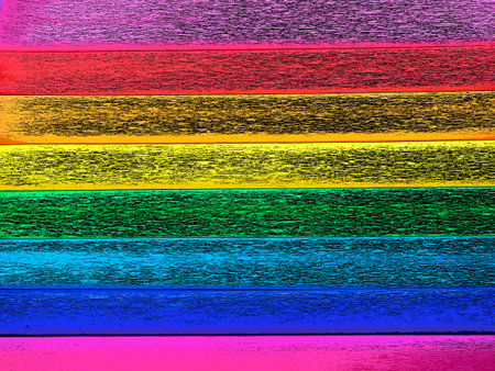 Pride Flag by Gilbert Baker. Symbol of the overall LGBTQ LGBTI community. Crepe paper is available...