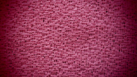 Sheer lilac or pink net-like tulle. Mesh fabric. Close-up. Veil or muslin. Close-up of a curtain with different sized holes. Abstract background. Dark vignetting around the edges.の写真素材